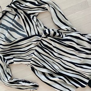 Zara Satin Zebra Romper